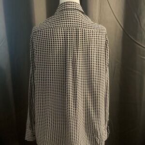 Banana Republic Black and White Elephant Print Shirt